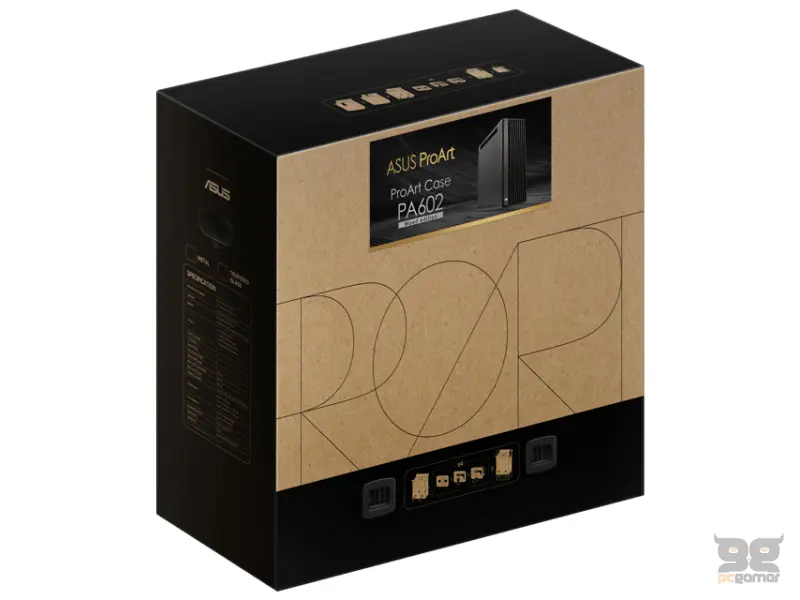 ASUS PROART PA602 WOOD METAL PWM BLACK kućište crno 