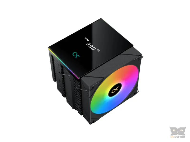 Xigmatek CPU Cooler EN45844 AK6 Dual Fan Digital Display (1851, AM5) Black