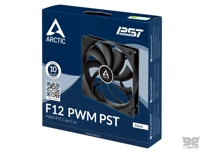 ARCTIC F12 PWM PST 120mm PWM Fan with Cable Splitter, 230-1350 rpm, 4-Pin Connector + 4-Pin socket