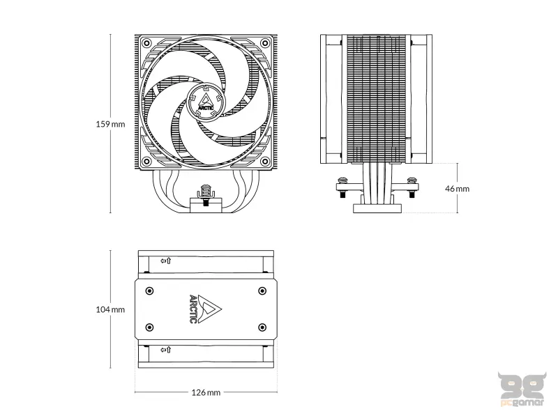 Freezer 36 Black Intel: 1851, 1700; AMD: AM4, AM5