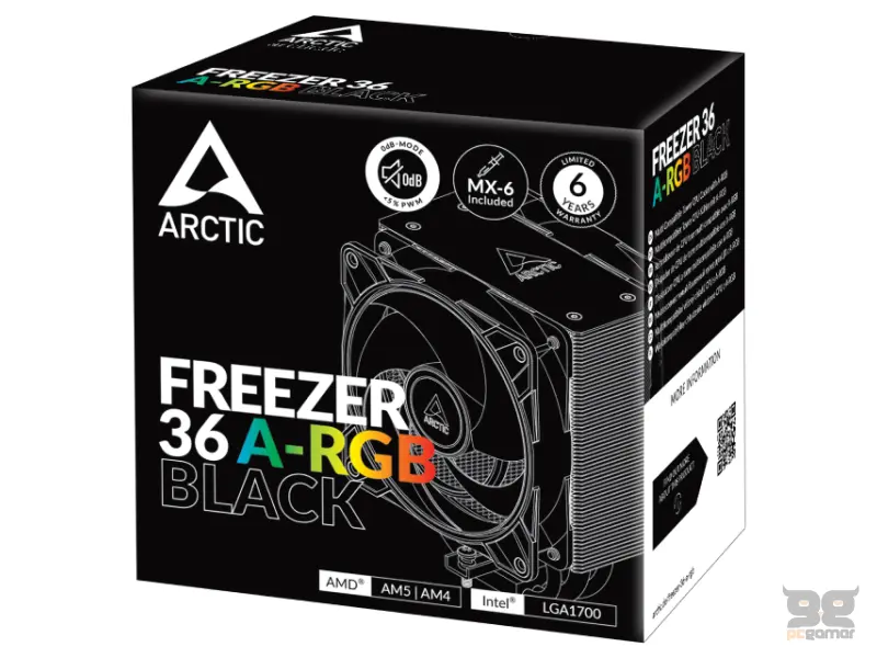 ARCTIC Freezer 36 A-RGB Black procesorski hladnjak (ACFRE00124A) 