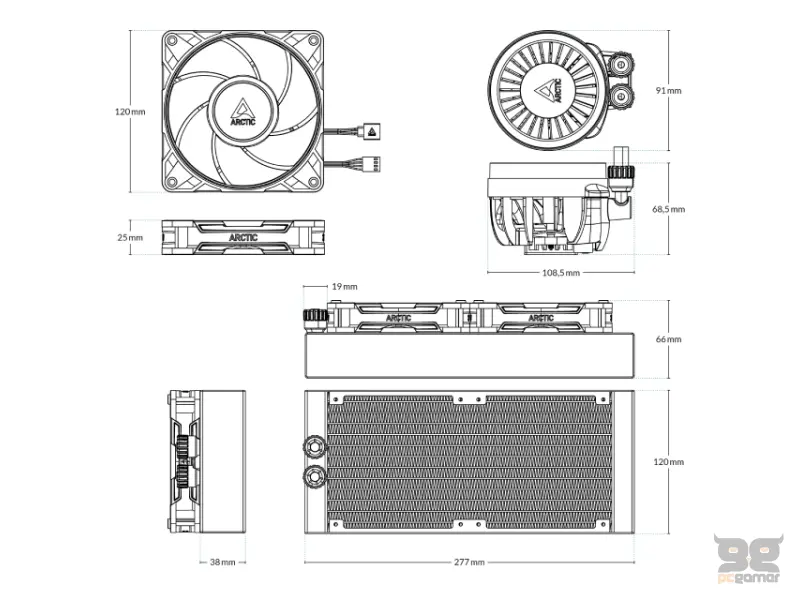 ARCTIC Liquid Freezer III Pro 240 A-RGB Black vodeno hlađenje (ACFRE00182A) 