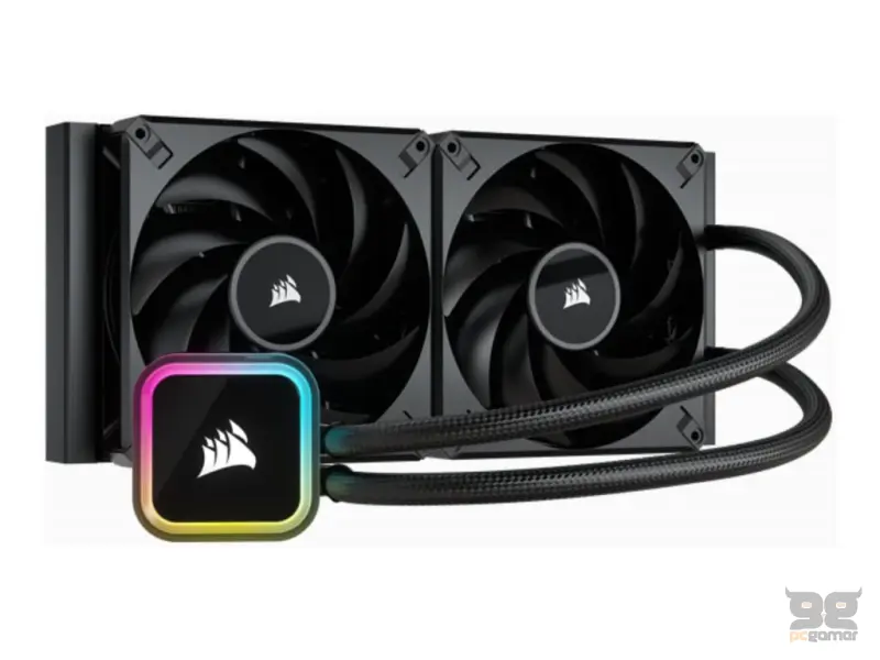 CORSAIR iCUE H115i RGB ELITE Liquid CPU Cooler, 280mm, INTEL/AMD, 400  1600 RPM