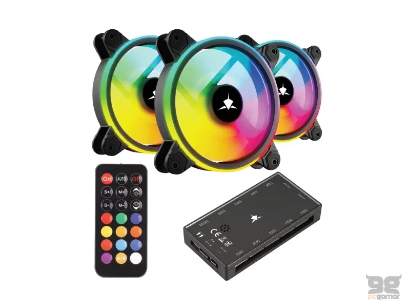 White Shark FAN GCF-S028-004 NEBULA-2 CRNI ARGB KIT