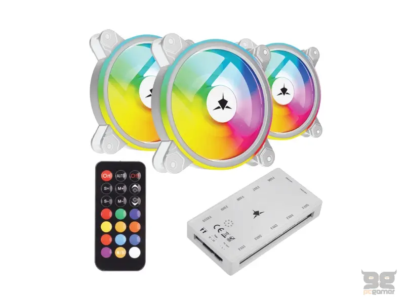 White Shark FAN GCF-S028-005 NEBULA-2 BIJELI ARGB KIT