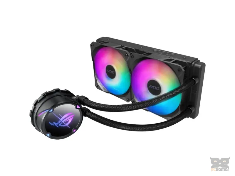ASUS ROG STRIX LC II 240 ARGB Liquid CPU cooler, ROG 120 mm addressable RGB radiator fans