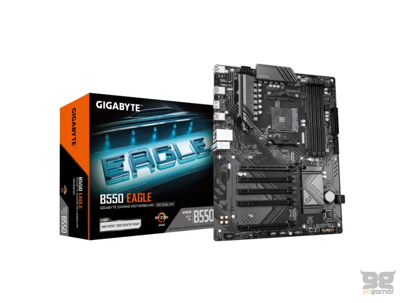 GIGABYTE AMD MB B550 EAGLE, 4*DDR4 3200MHz, Dual NVMe PCIe 4.0/3.0, HDMI, AM4 Socket