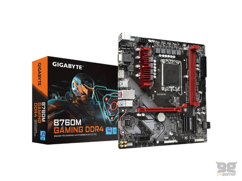 GIGABYTE INTEL MB B760M GAMING DDR4, 2*DDR4 5333MHz, 2*PCIe 4.0 x4 M.2, RAID, DP/HDMI/VGA, LGA 1700