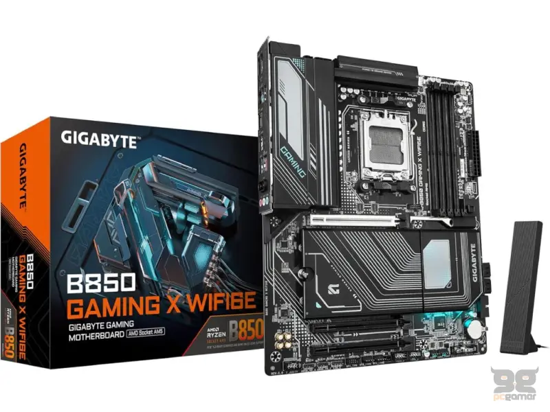 GIGABYTE AMD Ryzen MB B850 GAMING X WIFI6E,4*DDR5 8200MT/s,1*PCIe 5.0/3*M.2,HDMI/DP,AM5, 2.5GbE LAN