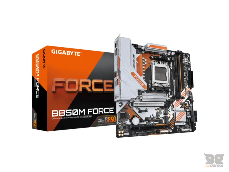 GIGABYTE AMD Ryzen MB B850M FORCE Rev.1.0, 4*DDR5 9600MT/s, 1*PCIe 5.0/3*M.2, HDMI/DP, AM5, 2.5GbE