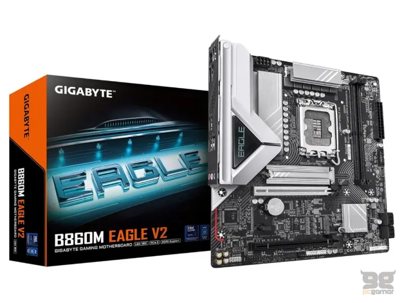 GIGABYTE INTEL MB B860M EAGLE V2, 2*DDR5 9066 MT/s, PCIe 5.0,2*M.2, DP/HDMI, 2.5GbE LAN, LGA 1851