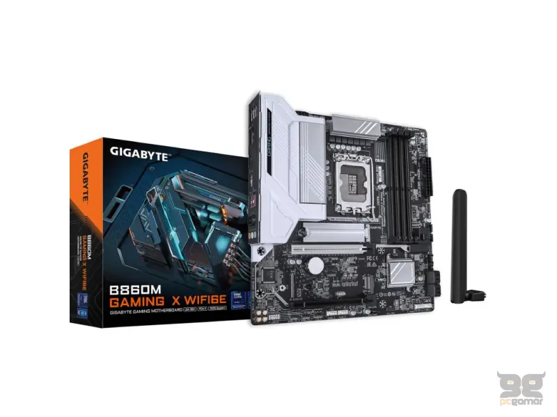 GIGABYTE INTEL MB B860M GAMING X WIFI6E, 4*DDR5 9200 MT/s,PCIe 5.0, DP/HDMI, 2.5GbE,LGA 1851, WiFi6E