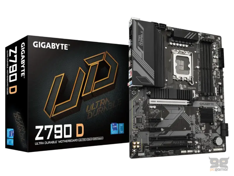 GIGABYTE INTEL MB Z790 D , 4*DDR5 7600MHz, 3*PCIe 4.0, HDMI/DP, USB Type-C, 2.5GbE LAN, LGA 1700