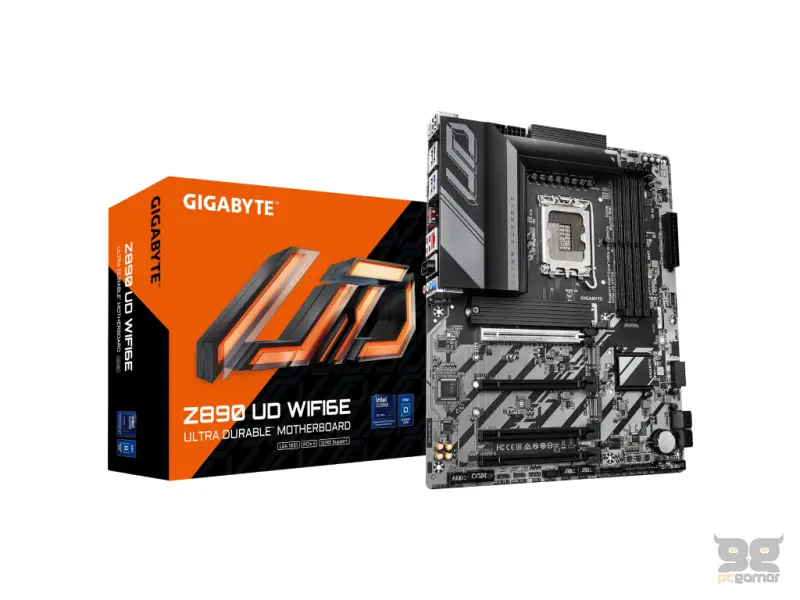 GIGABYTE INTEL MB Z890 UD WIFI6E,4*DDR5 8800MT/s,PCIe 5.0,3*M.2,DP,USB4 DP, 2.5GbE, LGA 1851, WiFi6E