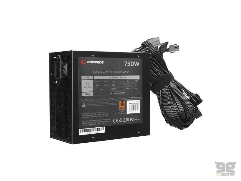 Rampage Napajanje RMP-750-80PB 750W 80+ Bronze