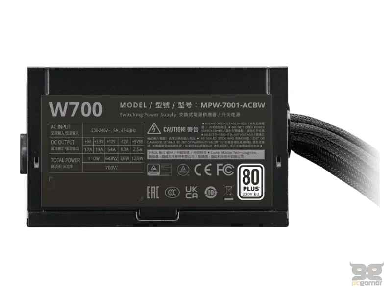 COOLER MASTER ELITE NEX WHITE 700 700W napajanje (MPW-7001-ACBW-BE1) 3Y 