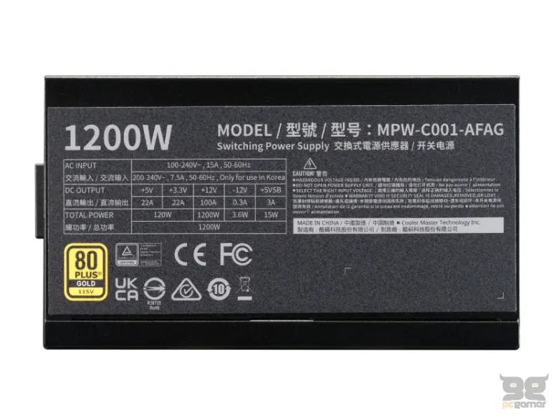 COOLER MASTER Elite Gold 1200W napajanje (MPW-C001-AFAG-BEU) 5Y 