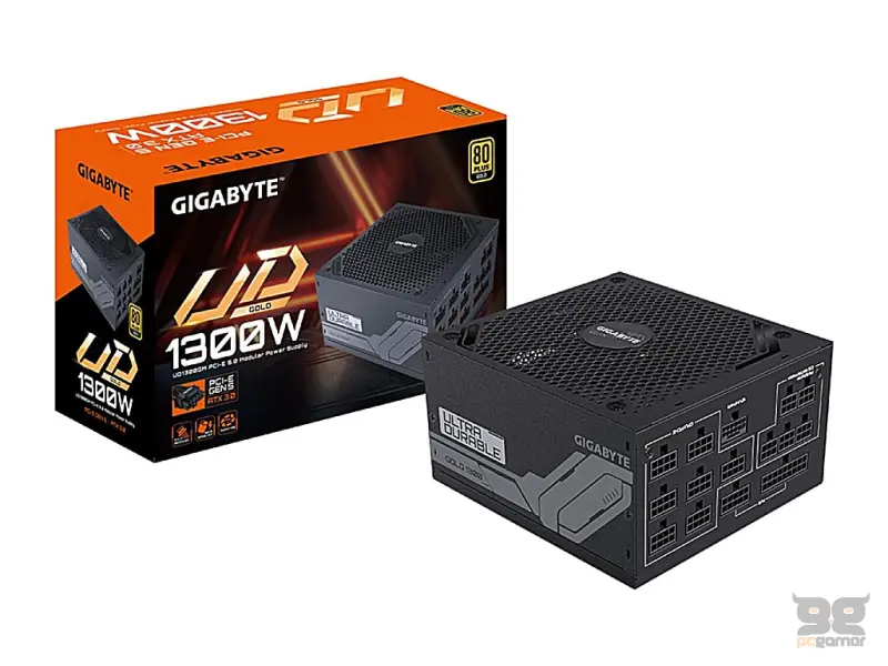GIGABYTE GP-UD1300GM PG5 1300W Power Supply, 80 PLUS Gold certified, Modular, ATX 3.0, PCIe Gen 5.0