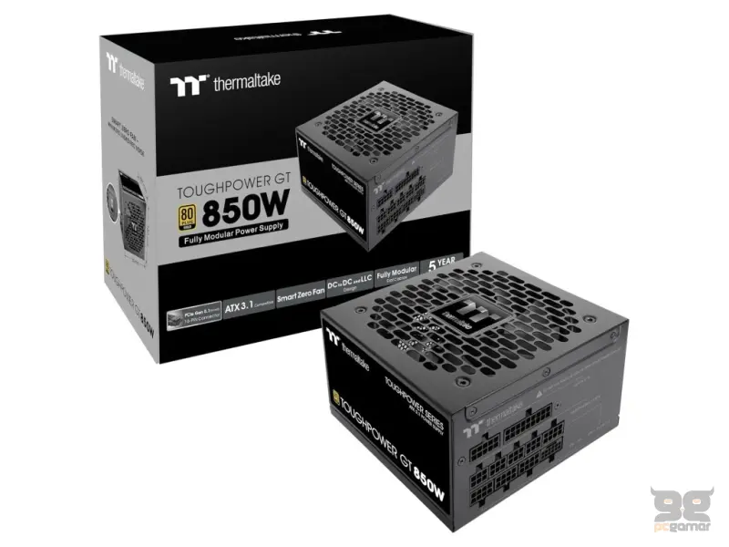 THERMALTAKE PSU Toughpower GT 850W 80 PLUS GOLD, ATX 3.1, fully modular, PCIe 12V-2x6 (12+4 pin)