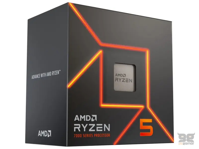 AMD Ryzen 5 7600, 3.8GHz/5.1GHz Max, 6C/12T, Socket AM5, 32MB L3 cache, AMD Wraith Stealth