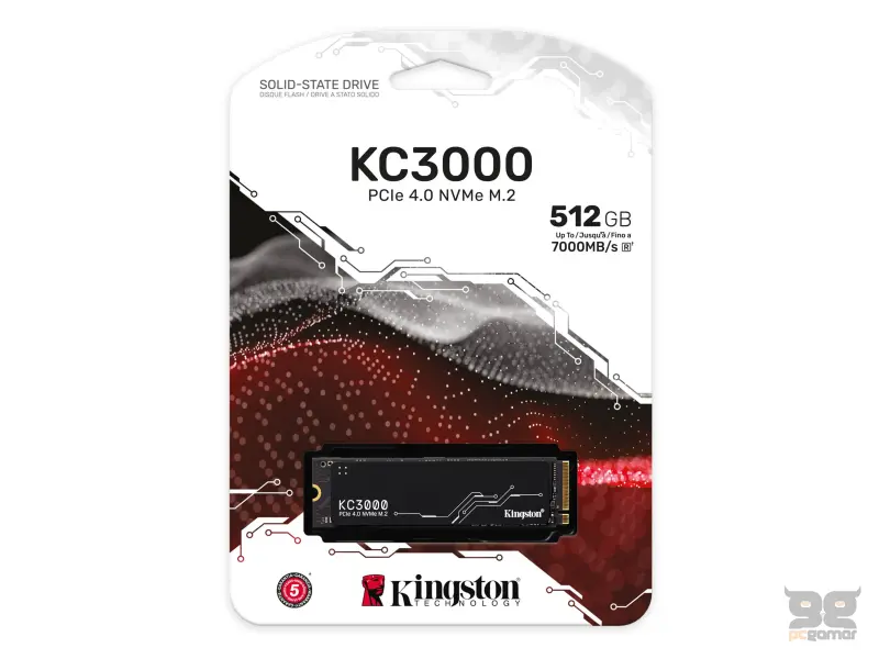 Kingston SSD 512GB KC3000 PCIe 4.0 NVMe M.2