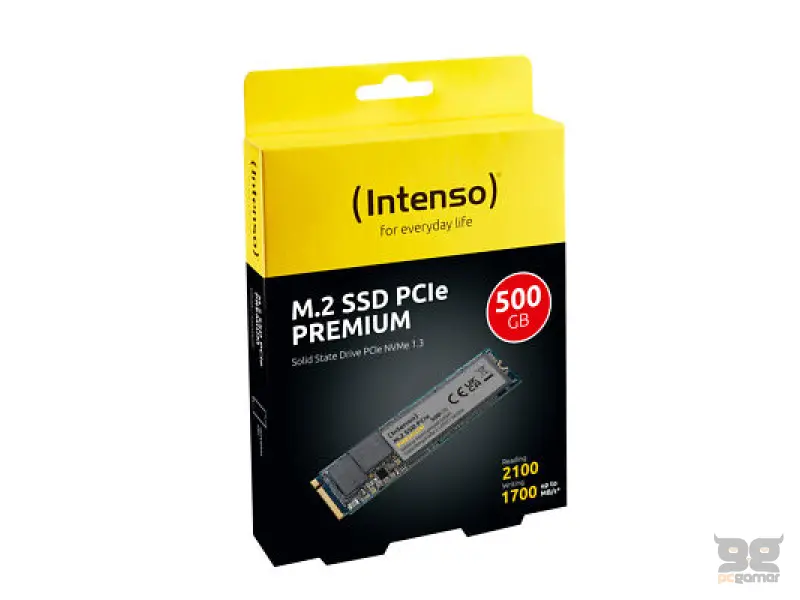 Intenso SSD 500GB m.2 NVMe Premium (r/w: 2100/1700 MBs)