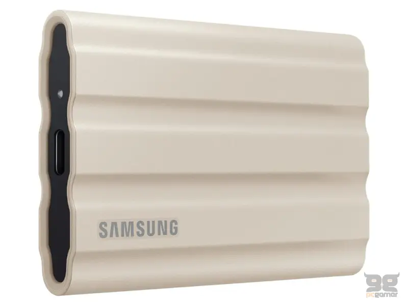 SAMSUNG 1TB T7 Shield Portable SSD USB 3.2 Gen2, 1050 MB/s Read, 1000 MB/s Write, IP65, IPX5, Beige