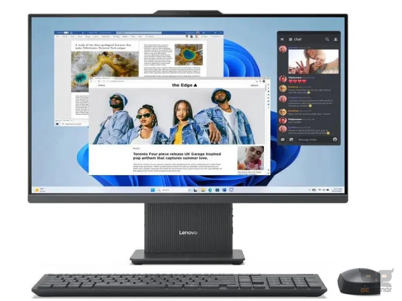 IdeaCentre AIO (Luna Grey) 23.8" Ryzen5 16GB 512GB k&m