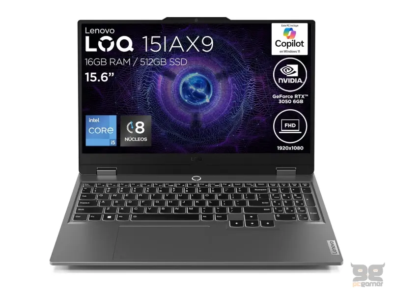 Lenovo LOQ 15IAX9 i5-12600HX/1TB/16GB/RTX 4050 6GB/15.6" FHD/backlit YU/NoOS/LunaGrey