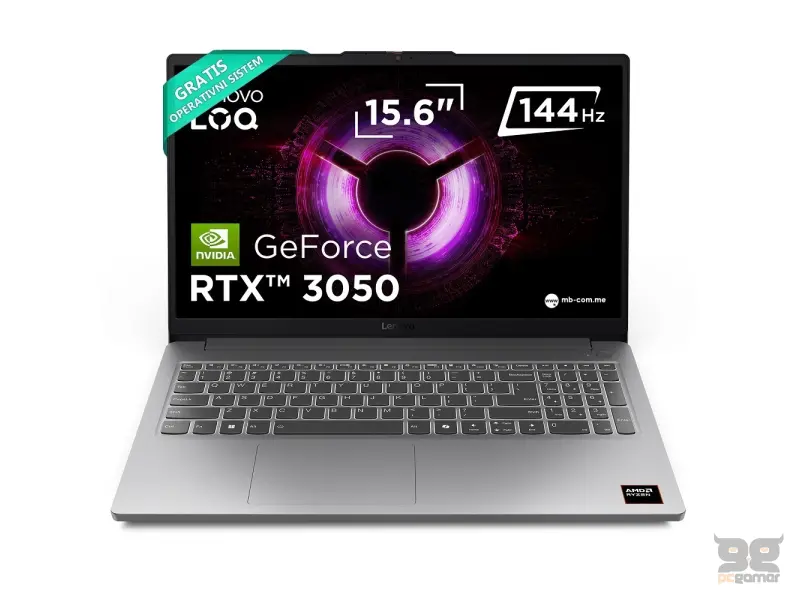 LOQ (Luna GREY) 15.6" Ryzen7 16GB 512GB NV3050/6GB bcklt