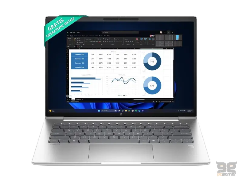 HP ProBook 4 G1ah Ryzen3 210/512GB/16GB/14" WUXGA/Integrated/NoOS/Pike Silver