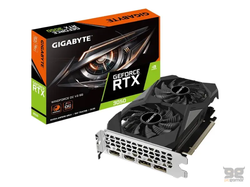 GIGABYTE VGA NVIDIA GeForce RTX 3050 WINDFORCE OC V2 6GB GDDR6, 96bit, DP*2(1.4a)/HDMI*2(2.1)