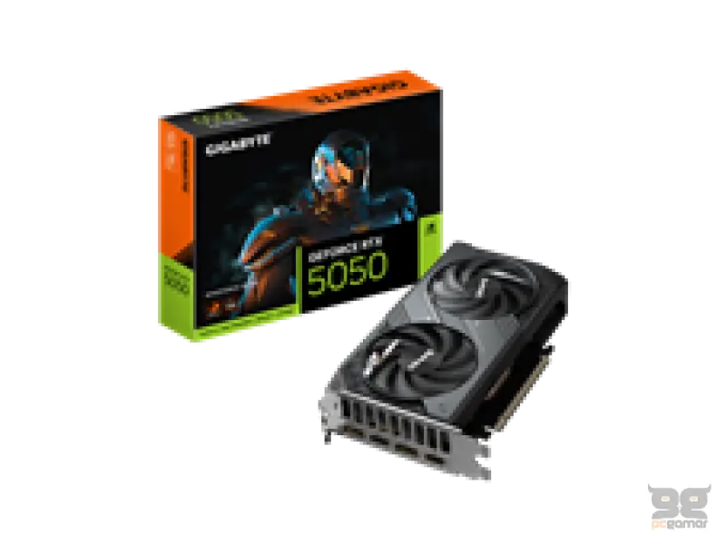 GIGABYTE VGA GeForce RTX 5050 WINDFORCE OC 8G GDDR6, 128 bit, DP*2(2.1b)/HDMI*2(2.1b)