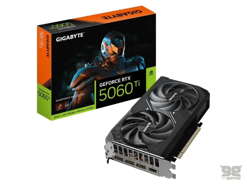 GIGABYTE VGA NVIDIA GeForce RTX 5060 Ti WINDFORCE MAX OC OC 16GB GDDR7, DP*3(2.1b)/HDMI*1(2.1b)