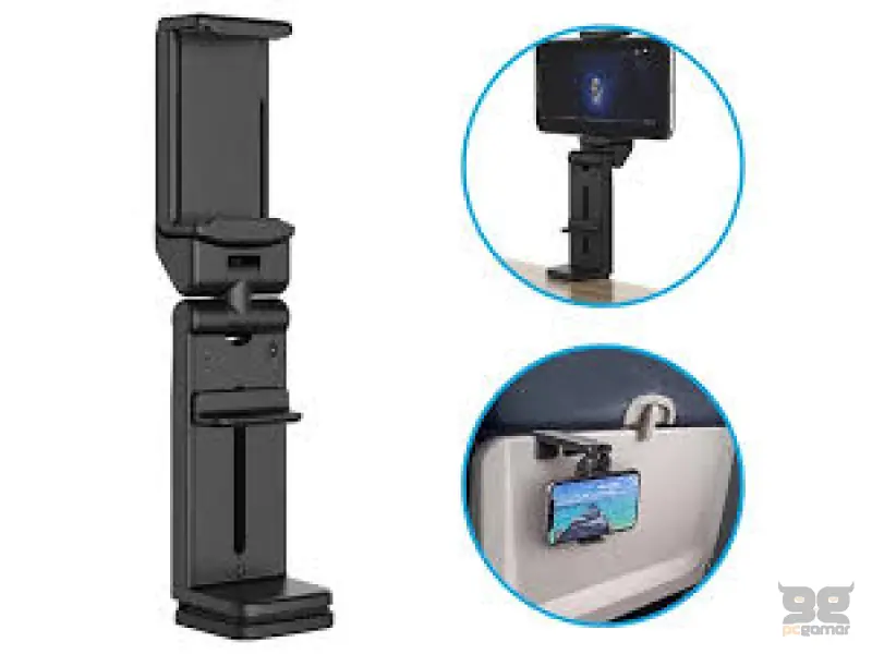 Airplane Travel Phone Holder Black