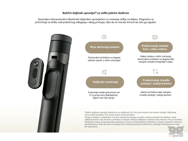 Xiaomi Zoom Floor Selfie Stick Tripod 62"