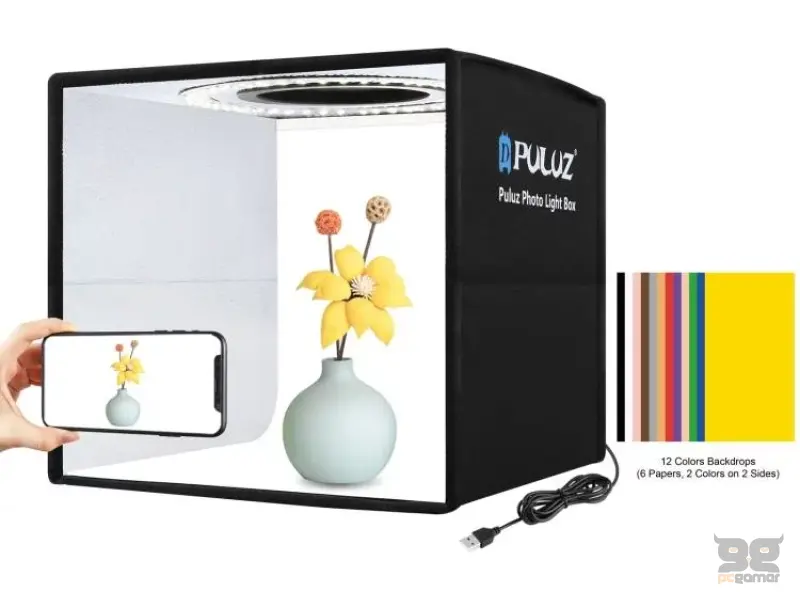 Puluz fotostudija LED 25cm PU5025B