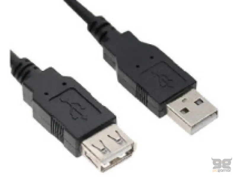 E-GREEN Kabl 2.0 USB A - USB A M/F (nastavak) 10m crni (sa pojačivačem)