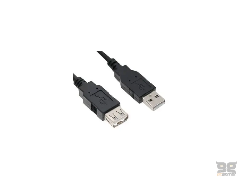 E-GREEN Kabl 2.0 USB A-USB A M/F (nastavak) 1.8m, Crni