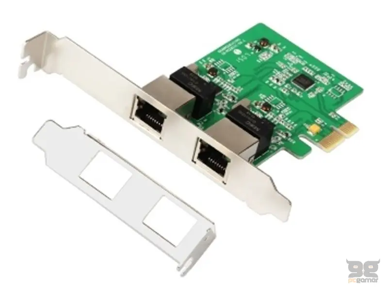 E-GREEN PCI Express kontroler 2-port Gigabit Ethernet