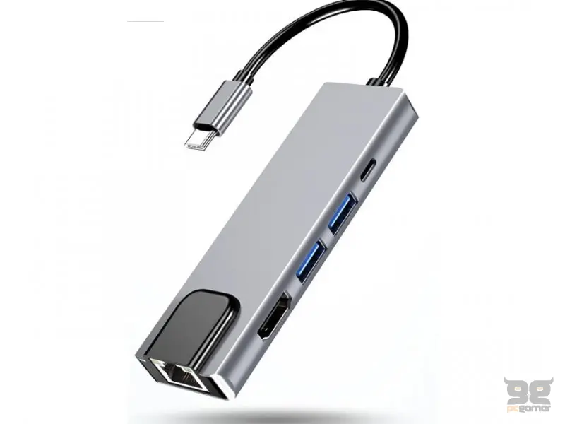 E-GREEN Adapter USB 3.1 tip C (M) -HDMI +2 x USB 3.0