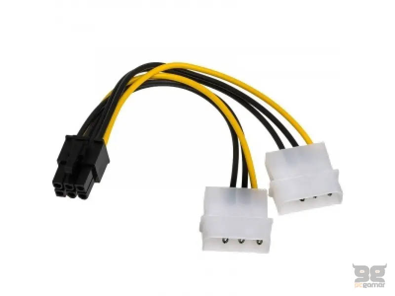 E-GREEN Adapter naponski za PCI-E VGA (6-pin)-2x