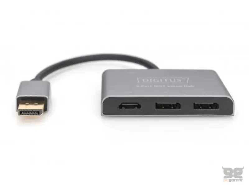 Digitus Adapter video Hub DisplayPort - 2x DisplayPort + HDMI