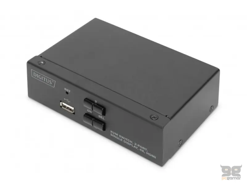 Digitus KVM Switch, 2 Port, Single Display, 4K, HDMI