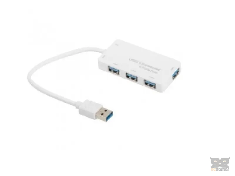 E-GREEN Hub USB 3.0 4 port bijeli