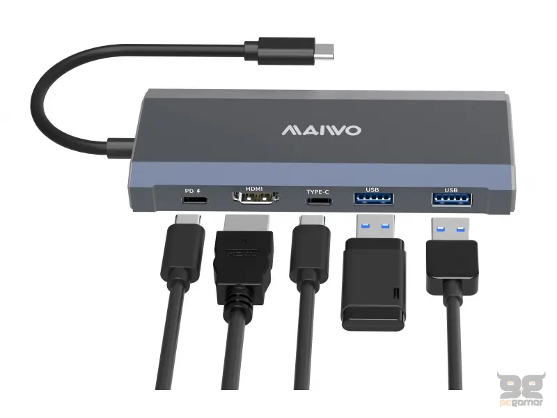 MAIWO USB 3.2 Gen2 x 1 Tip-C 6 u 1 SATA &PCIe NvMe M.2 Kućište sa HDMI/PD/USB , KH1001