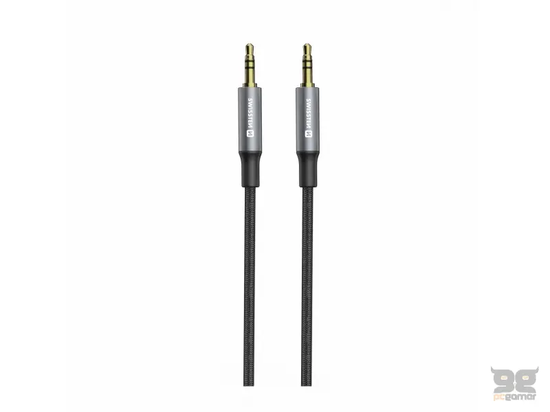 Swissten Audio kabl Textile Jack (male) / Jack (male) 1,5 M Black