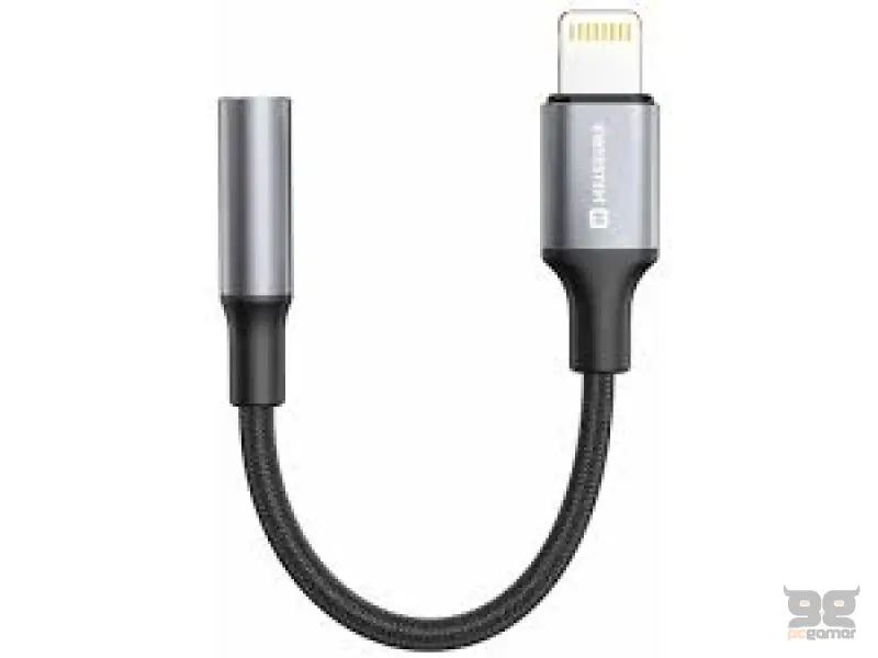 Swissten Audio kabl Textile Lightning (male) / 3.5mm AUX 0,15 M Black