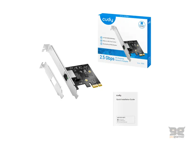 CUDY Mrezna kartica PE25 10/100/1000/2500Mbps PCI Express Adapter