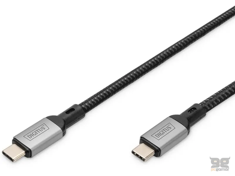 Digitus Kabl USB 4.0 Type-C, 8K@60Hz, 4K@60Hz, PD3.1, 40Gbits/s, 1m, black